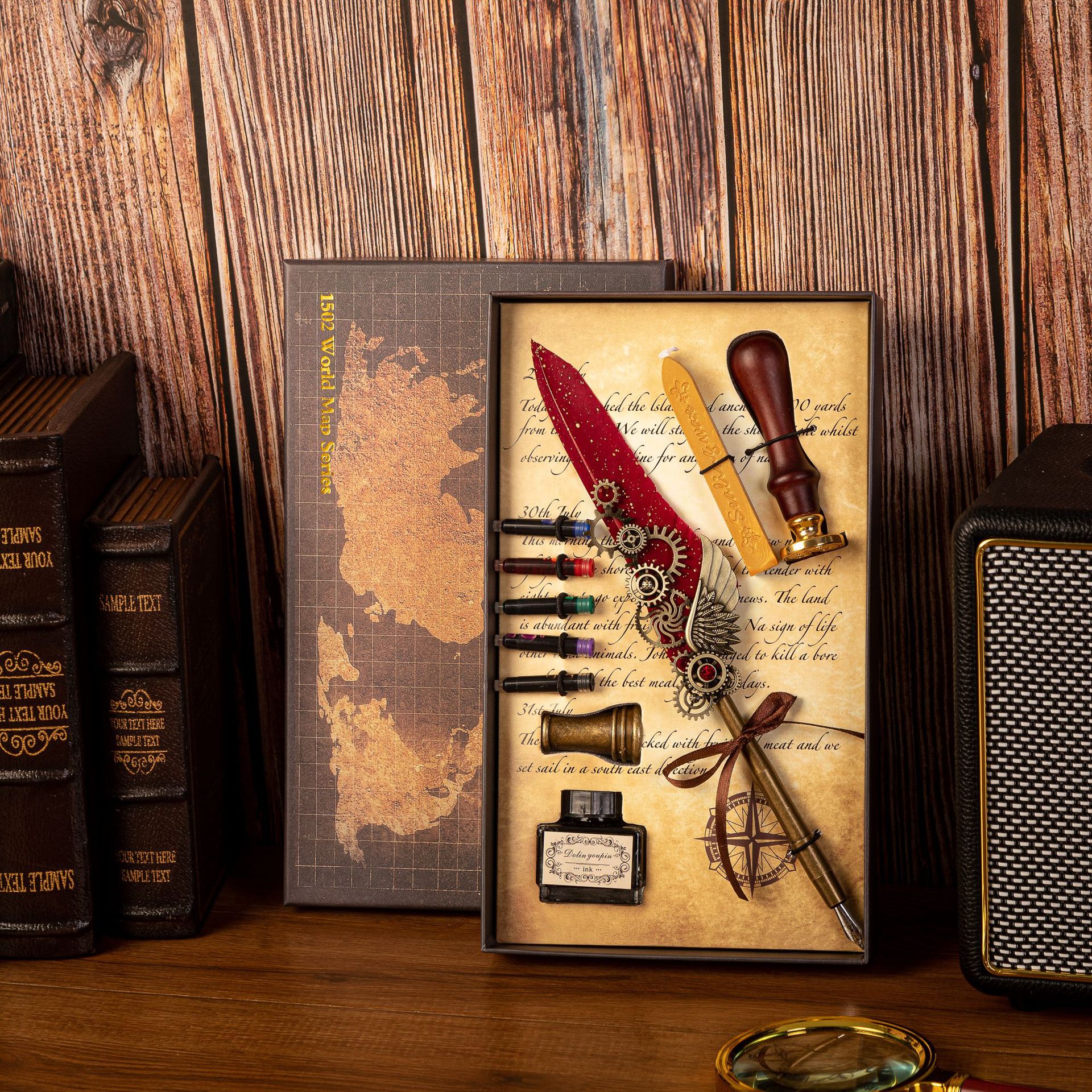 Best Gift - Mechanical Feather Pen Set