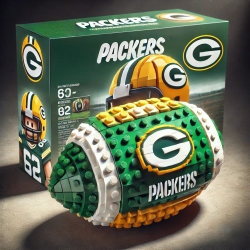 NFL Team Brick Football Ball Building Set
