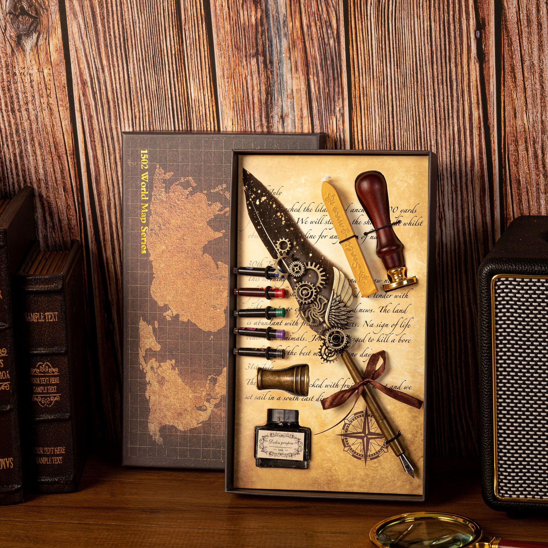 Best Gift - Mechanical Feather Pen Set