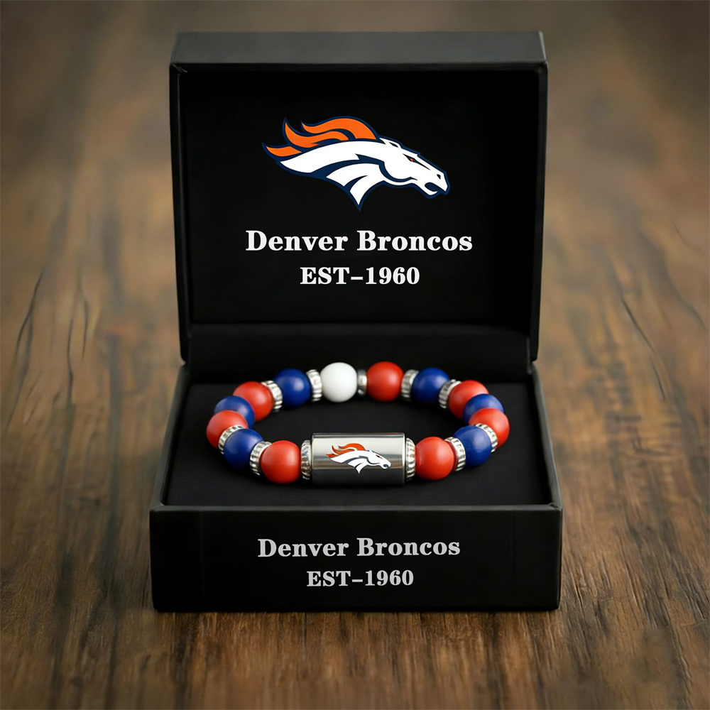 NFL Football Team Motivational Beaded Bracelet