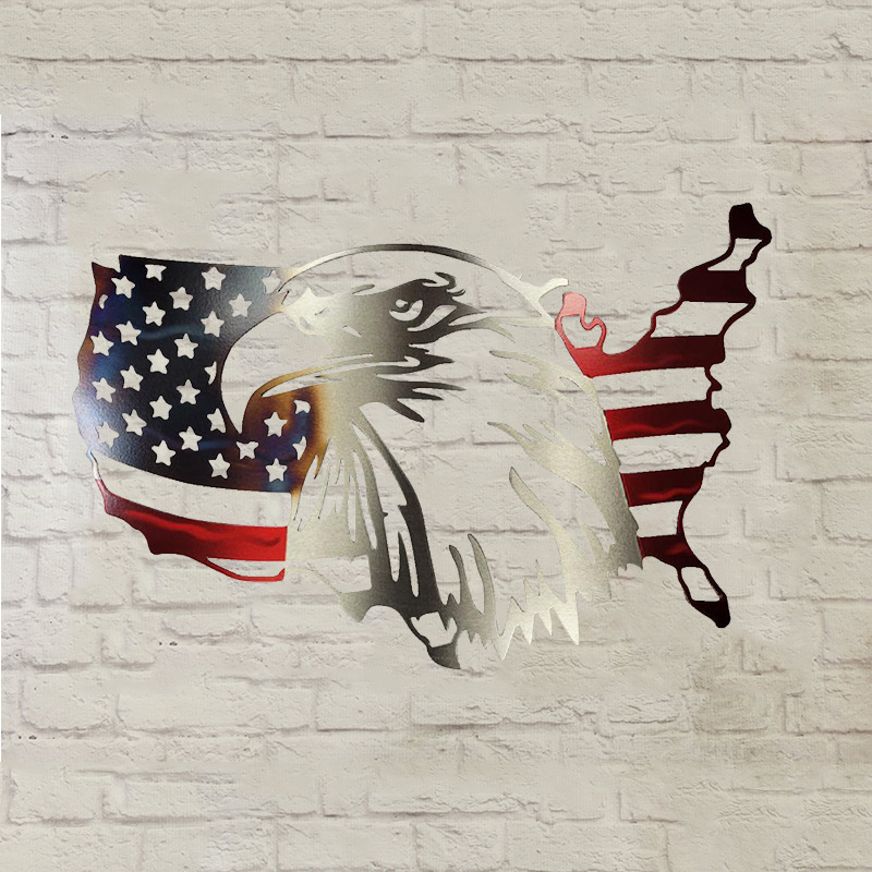 American symbol wrought iron silhouette