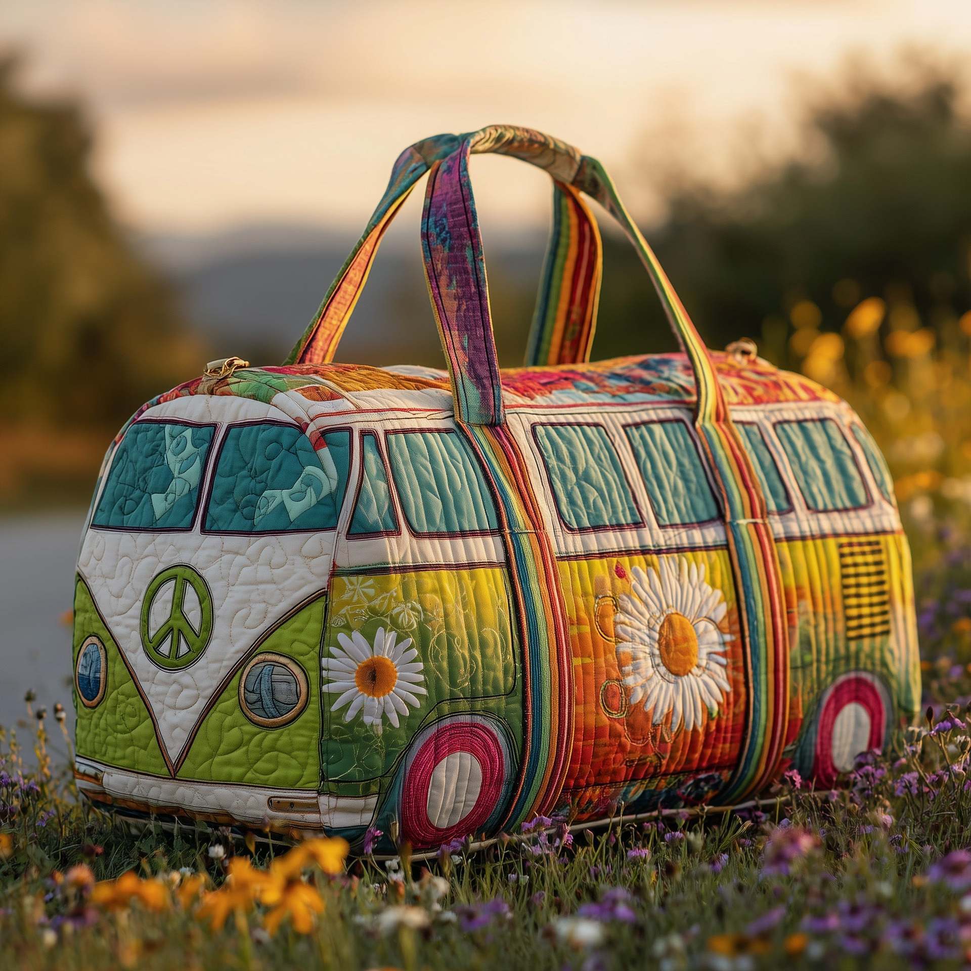 Quilted Rainbow Bus Bag - Carry Your Sunshine