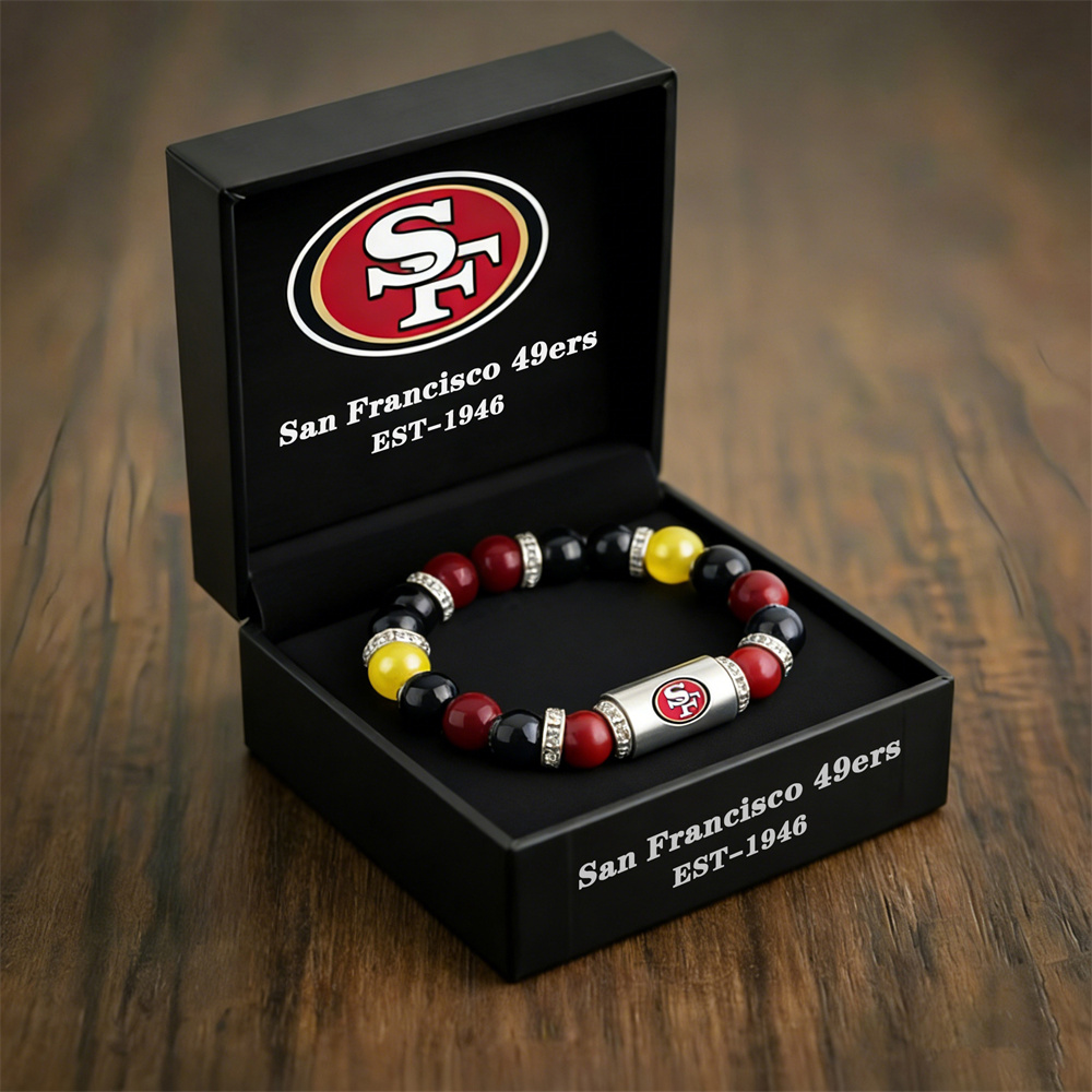 NFL Football Team Motivational Beaded Bracelet