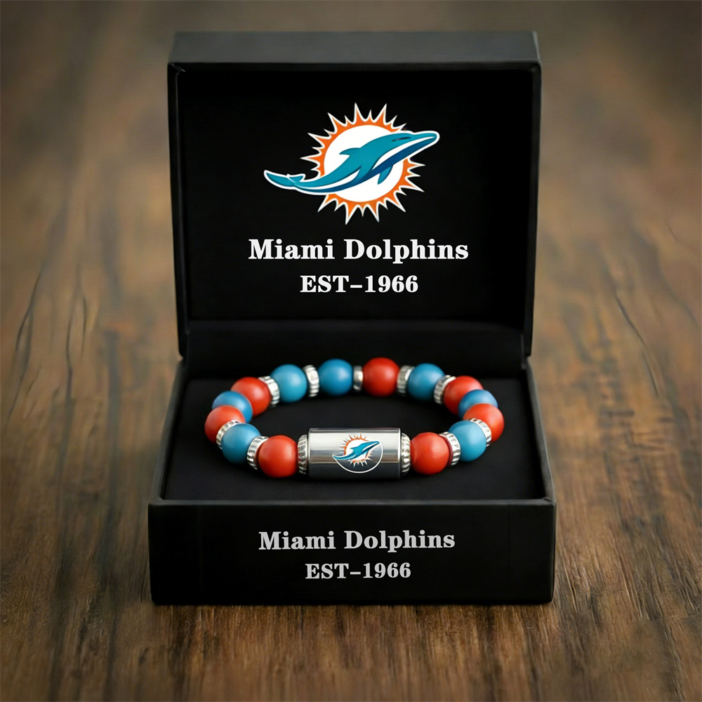 NFL Football Team Motivational Beaded Bracelet