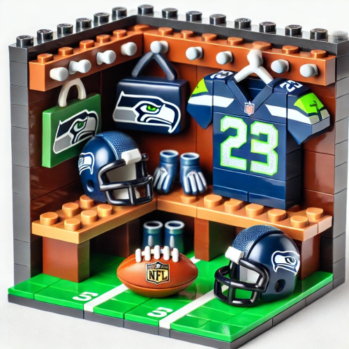 NFL Football Team Locker Room Building Set