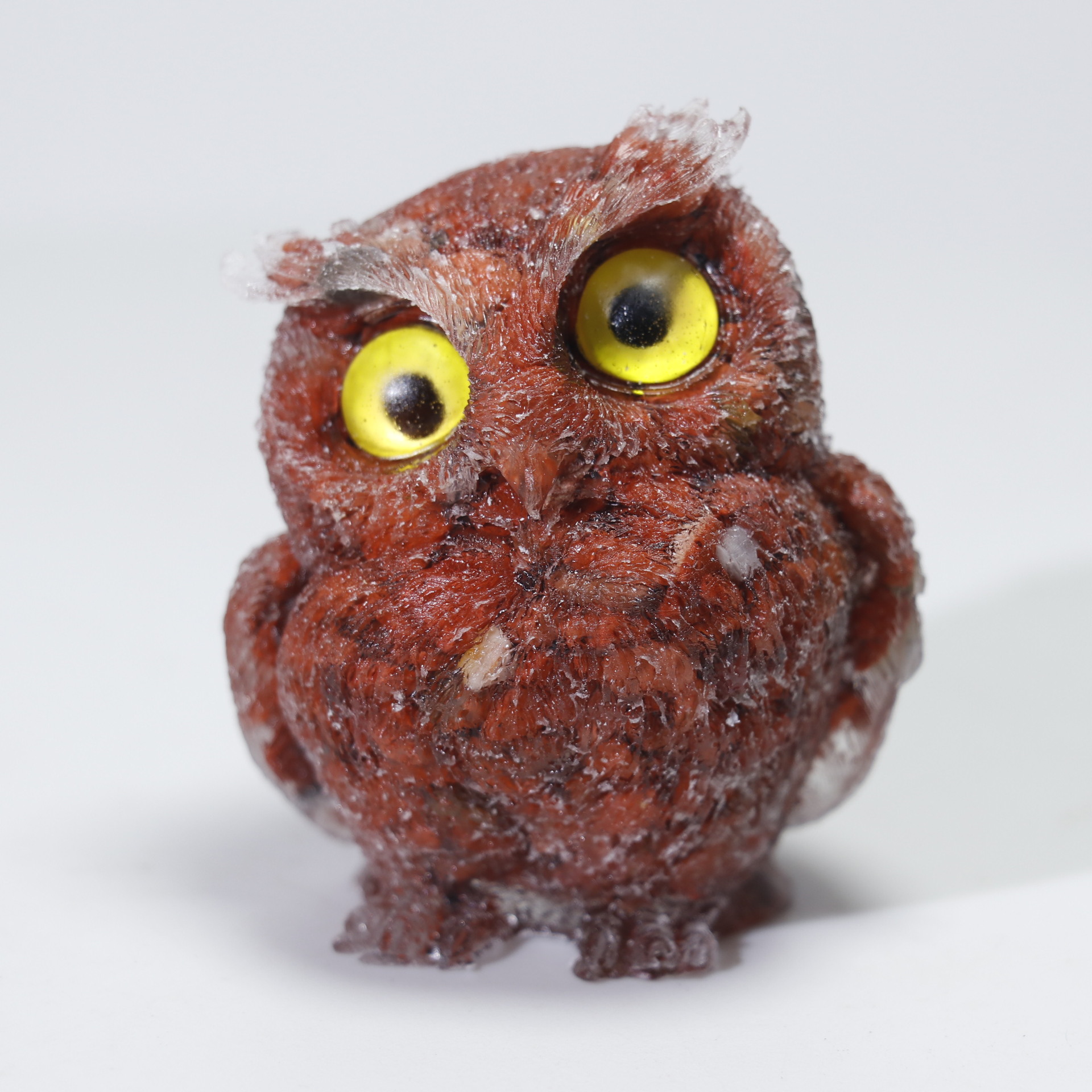 Natural Crystal Gemstone Owl