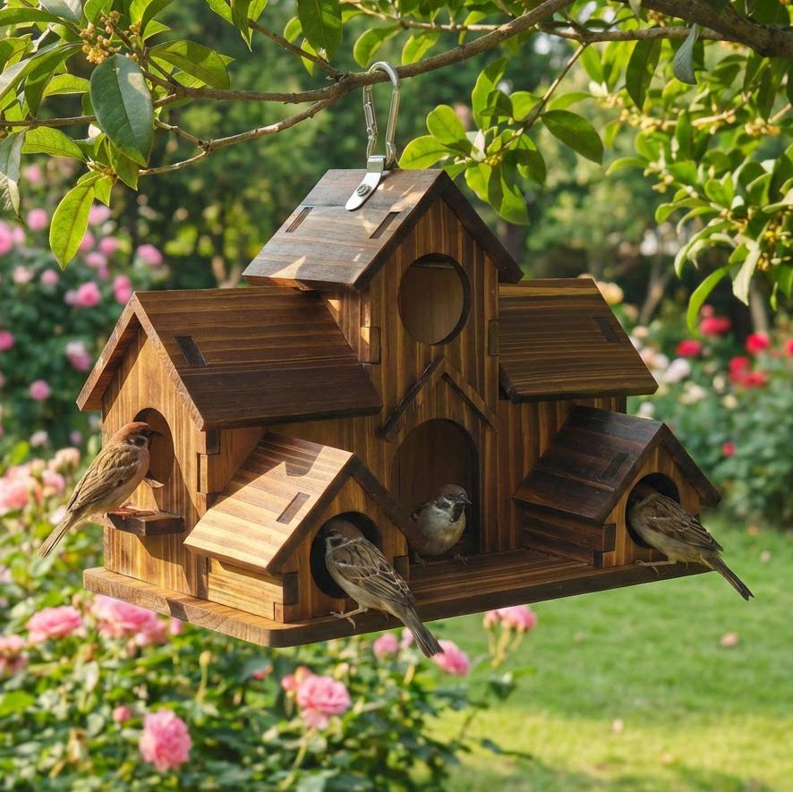 Rustic Wooden Birdhouse🏠🐦🌿