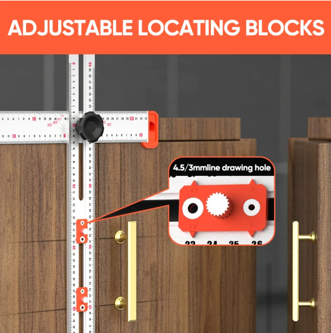 4-in-1 Drilling Positioning Ruler