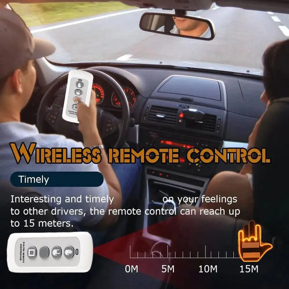 Led Middle Finger Sign for Car