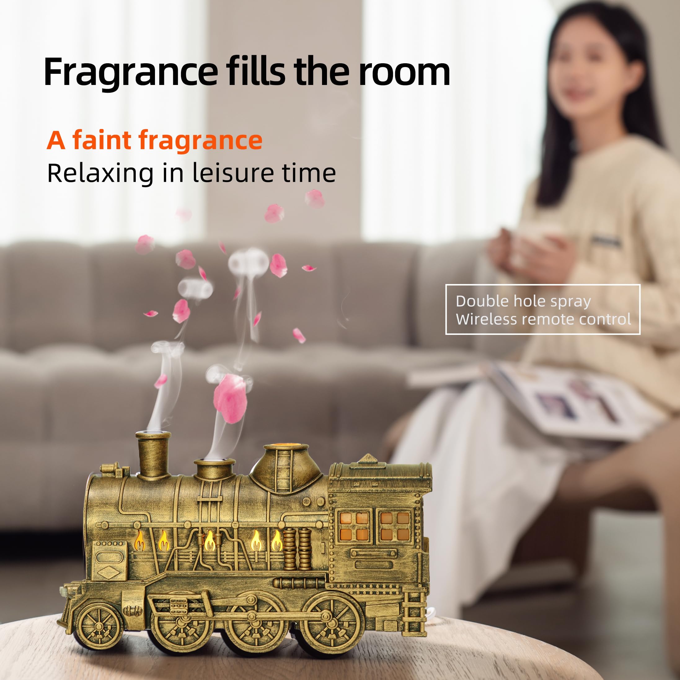 🔥Retro Train Essential Oil Diffuser Humidifier 🔥💨