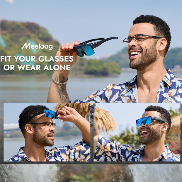 Polarized Fit Over Glasses Sunglasses for Men Women