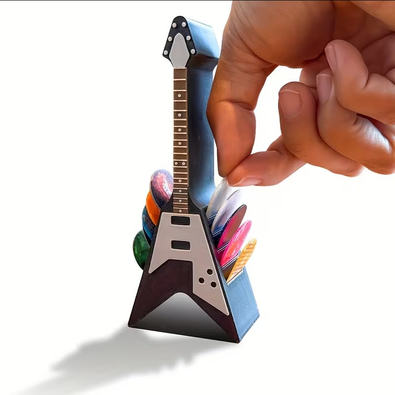 Rock V-Shaped Guitar Pick Holder