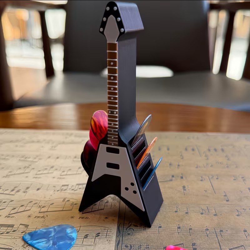 Rock V-Shaped Guitar Pick Holder