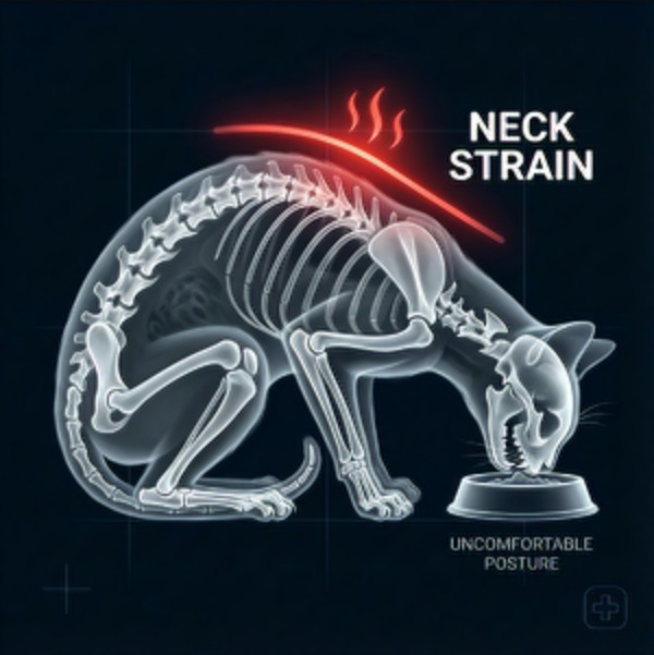 Adjustable Elevated Cat Bowl & Small Pet Feeder