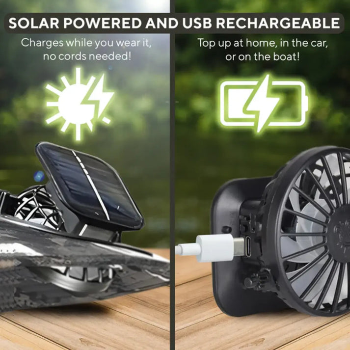 🔥Hot Sale 49%OFF - 2025 New Ultralight Solar Fan Sun Hat