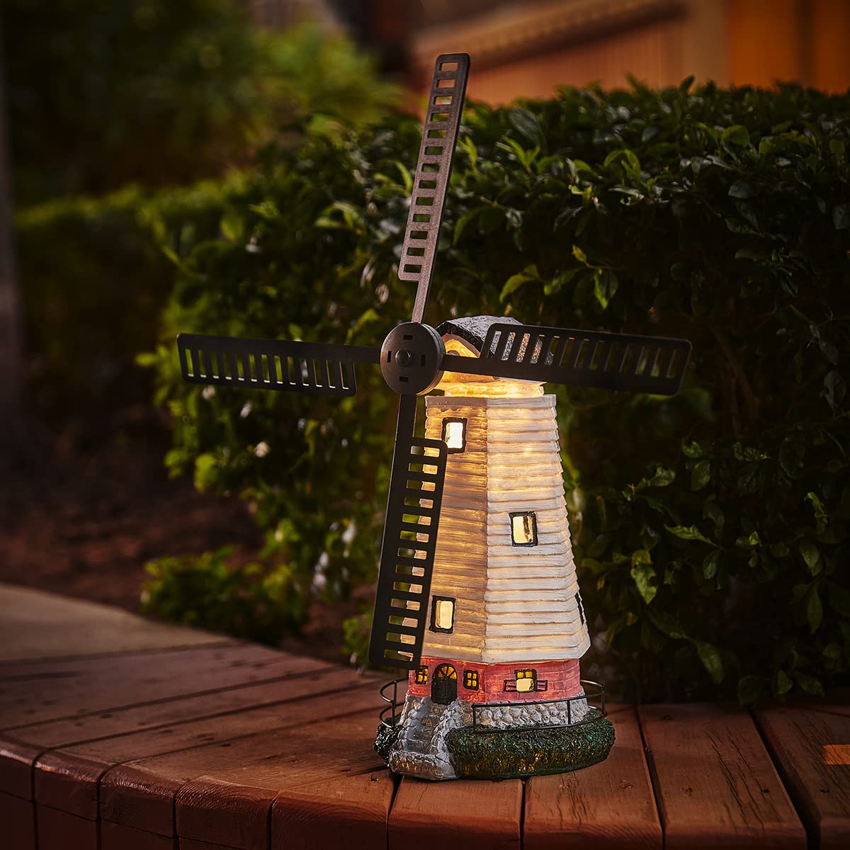 🏡 Dutch Windmill Garden Decor with Solar Lights ✨