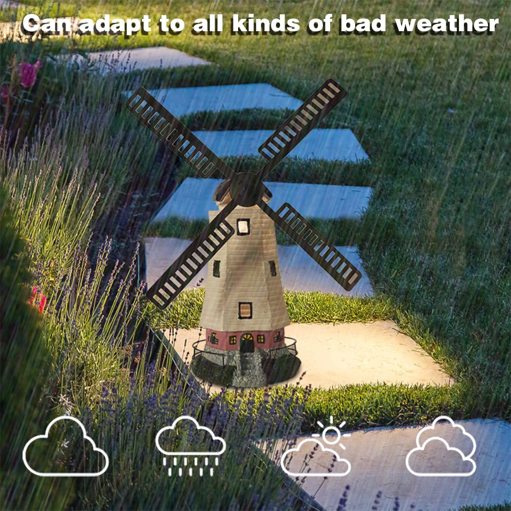 🏡 Dutch Windmill Garden Decor with Solar Lights ✨