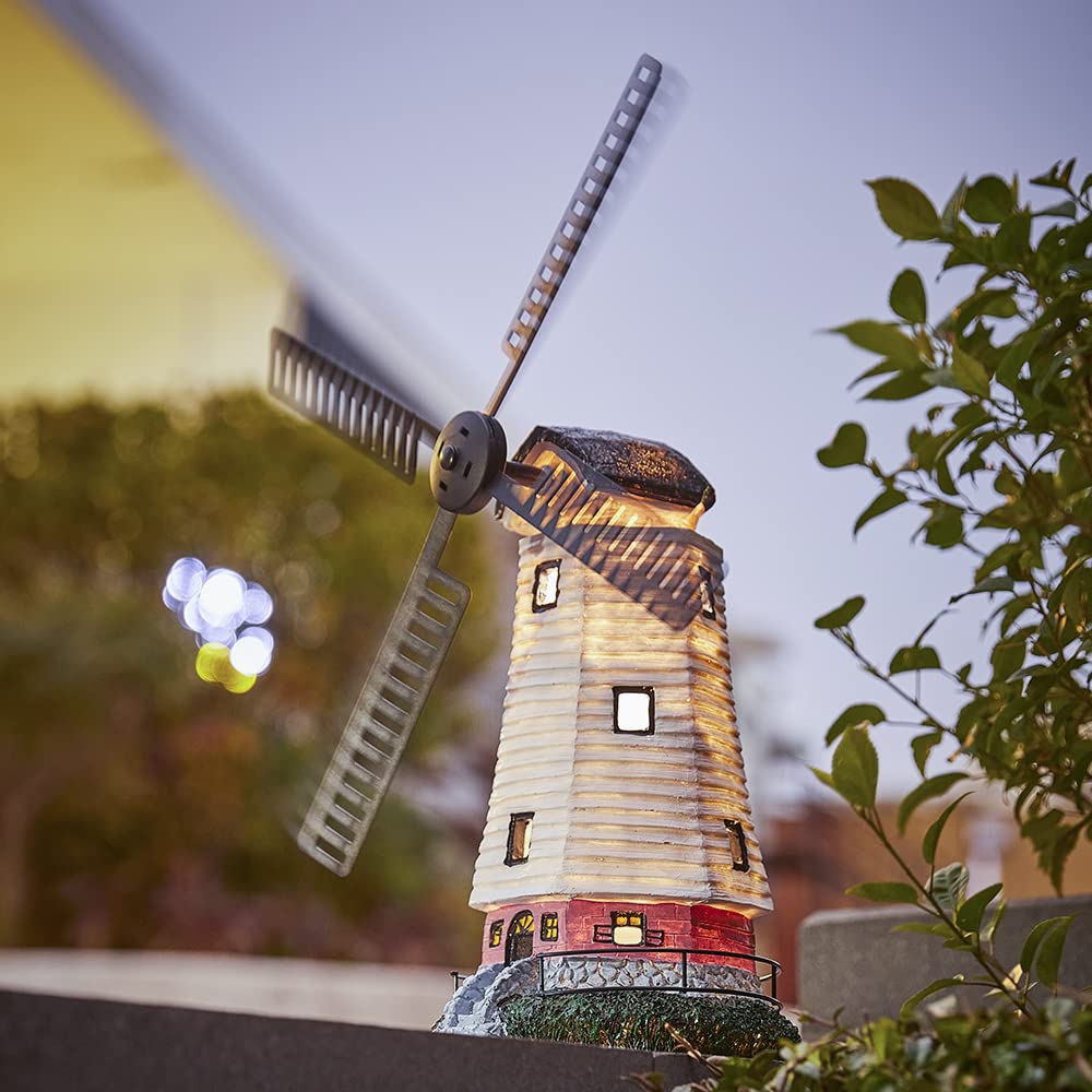 🏡 Dutch Windmill Garden Decor with Solar Lights ✨