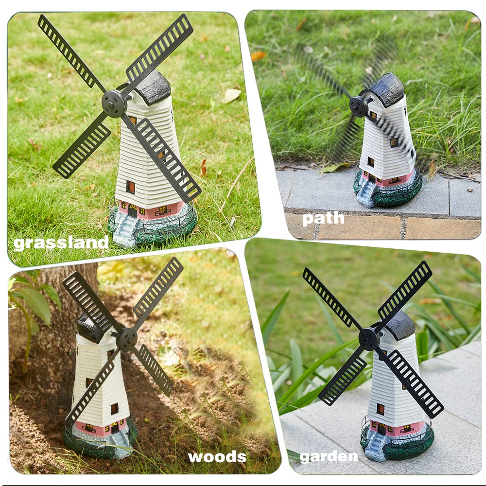 🏡 Dutch Windmill Garden Decor with Solar Lights ✨
