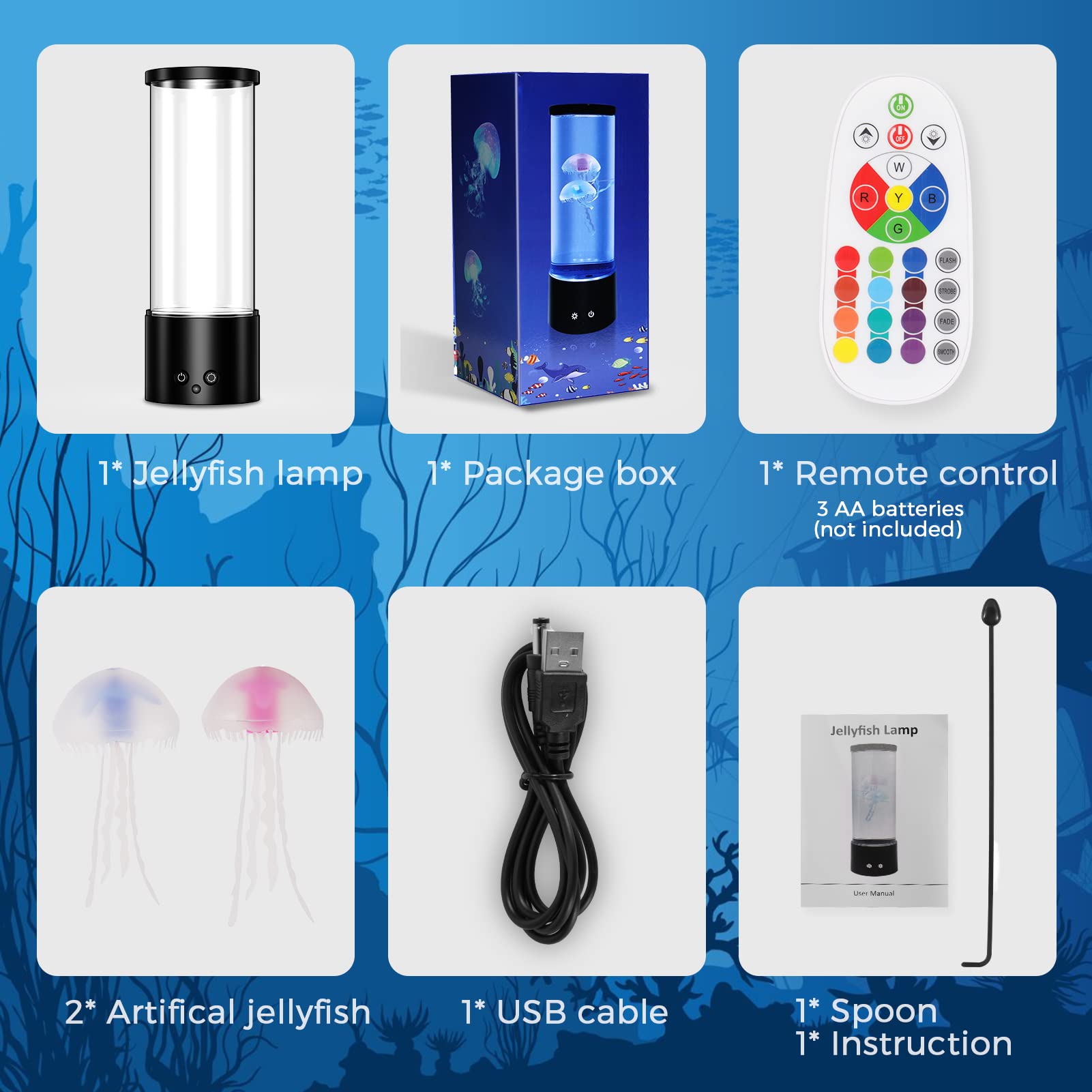 Color Changing Jellyfish Lamp