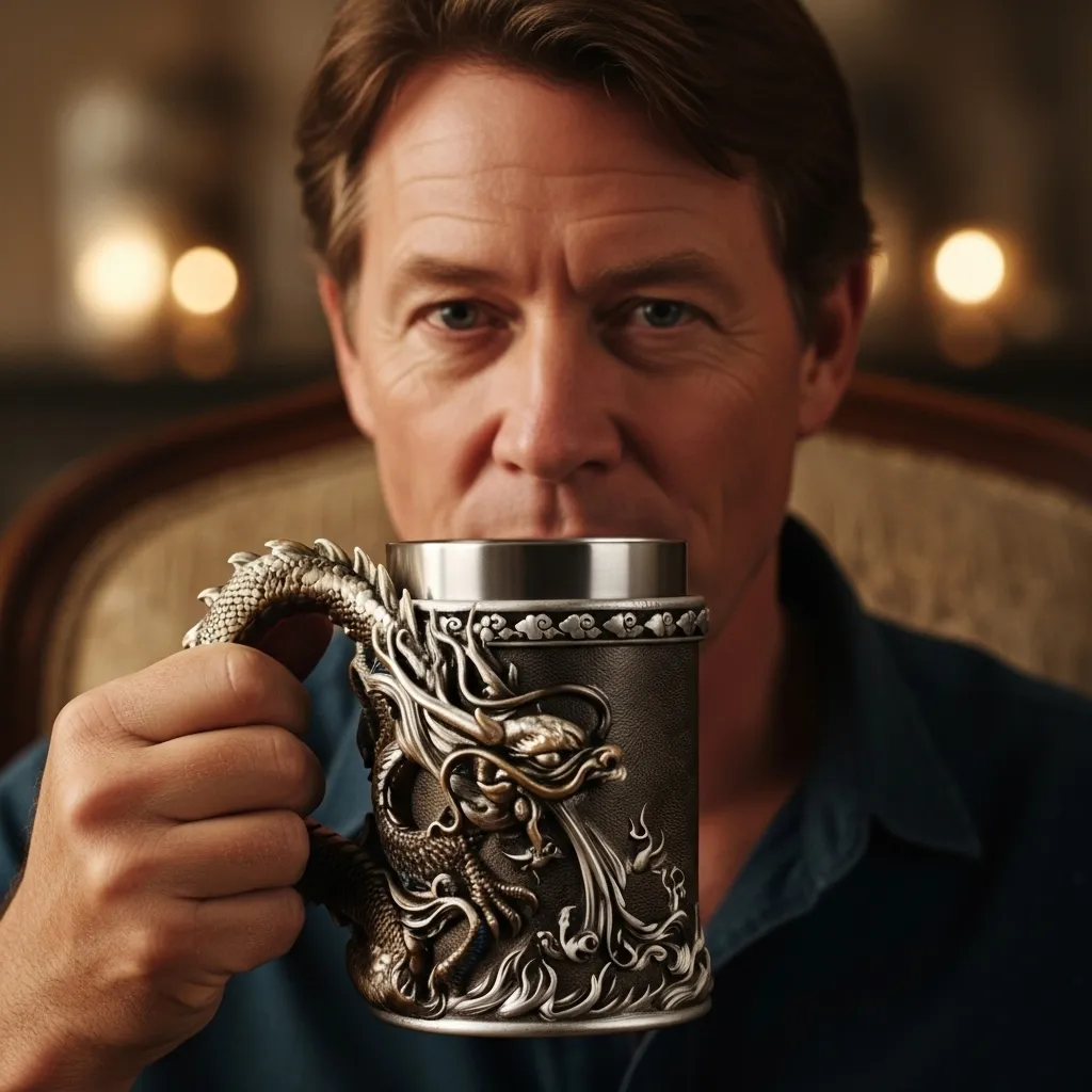 🐉✨ Chinese Dragon Embossed Mug