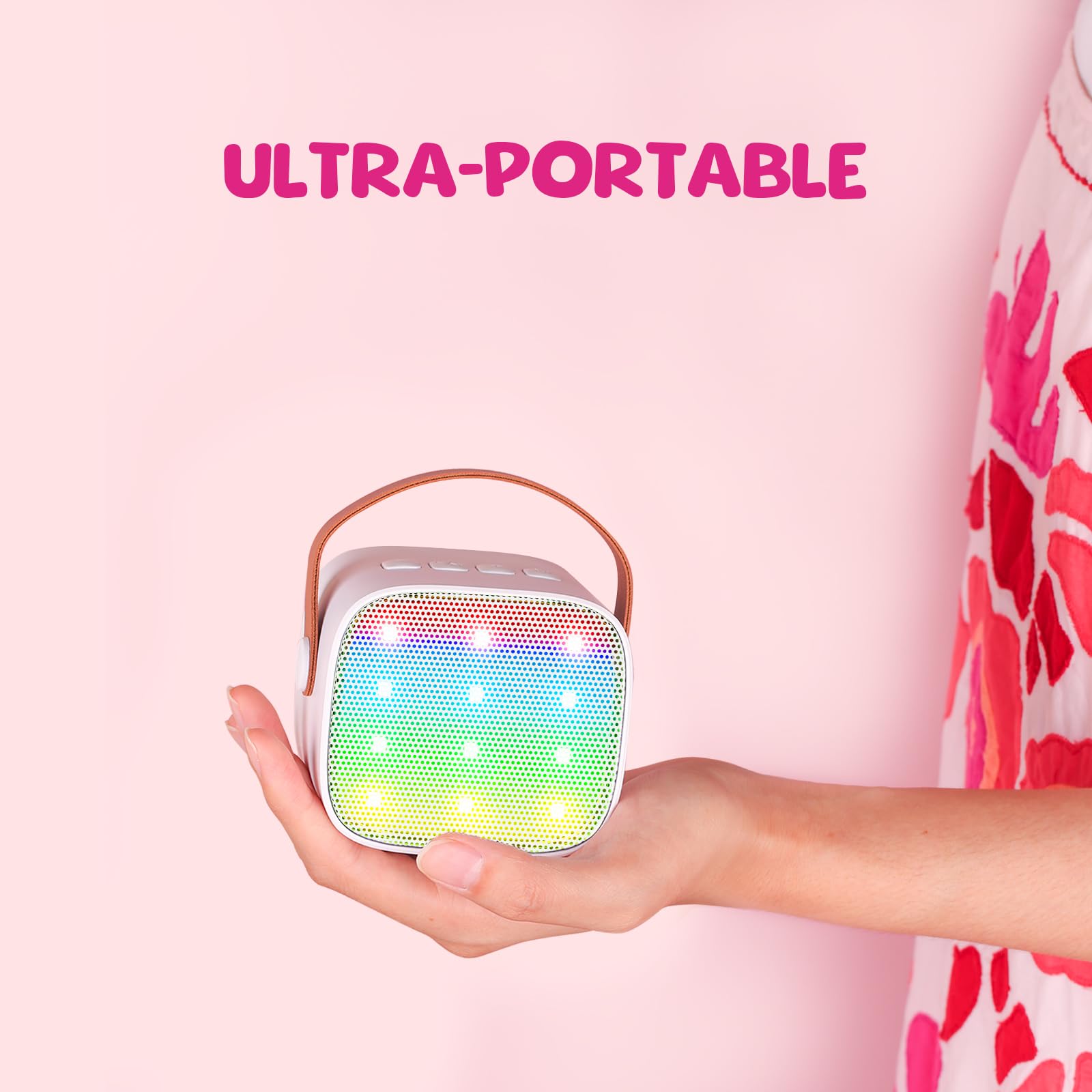 Portable Bluetooth Speaker with 2 Wireless Microphones