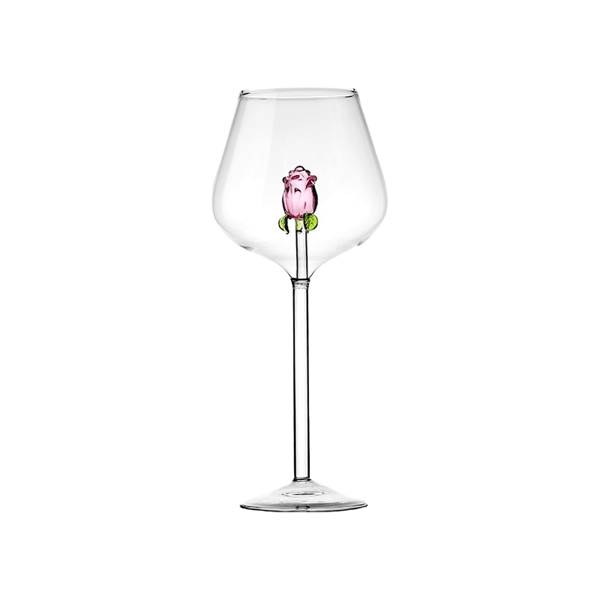 Rose Wine Glass