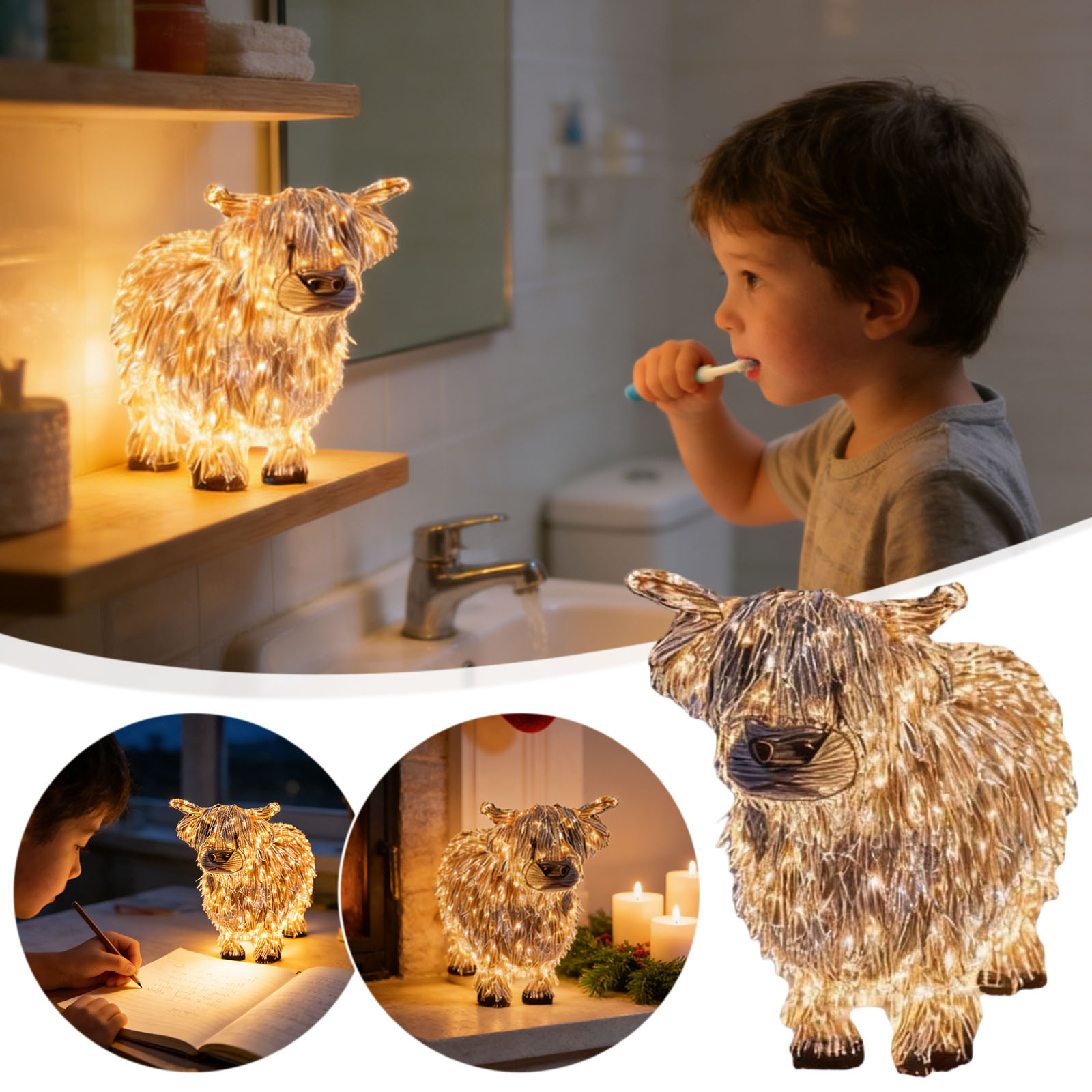 🐂 Highland Cow Sculptural Lamp | A Cozy Statement Piece