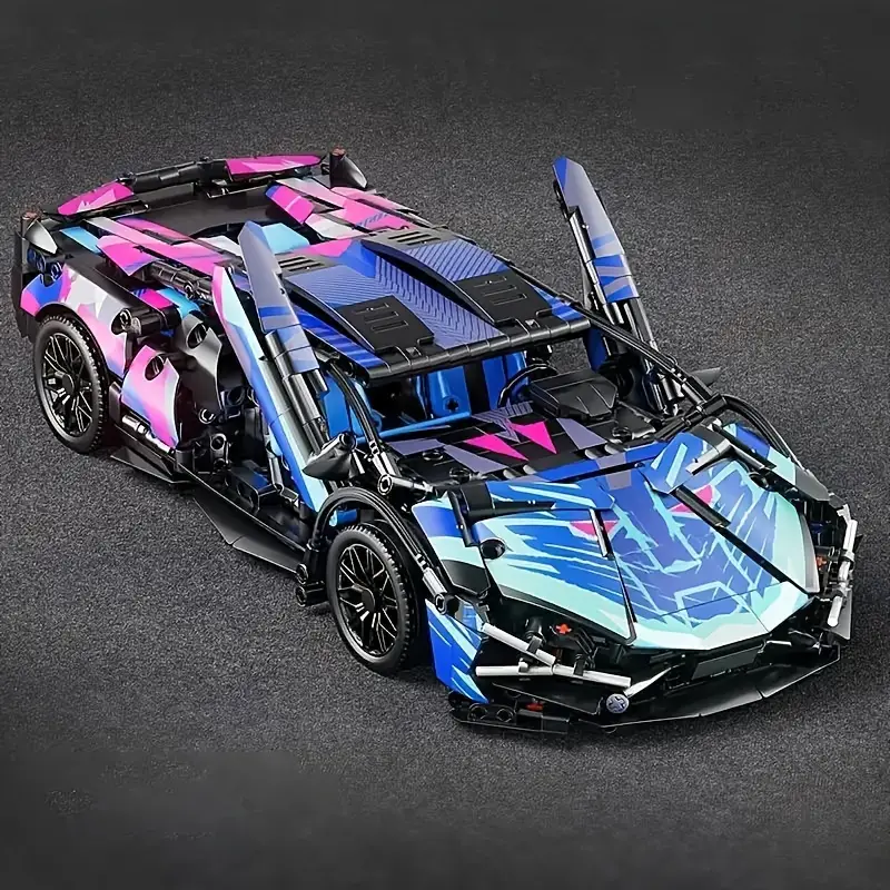 Cyberpunk Sport Car Building Block Sets – Future-Proof Your Creativity!