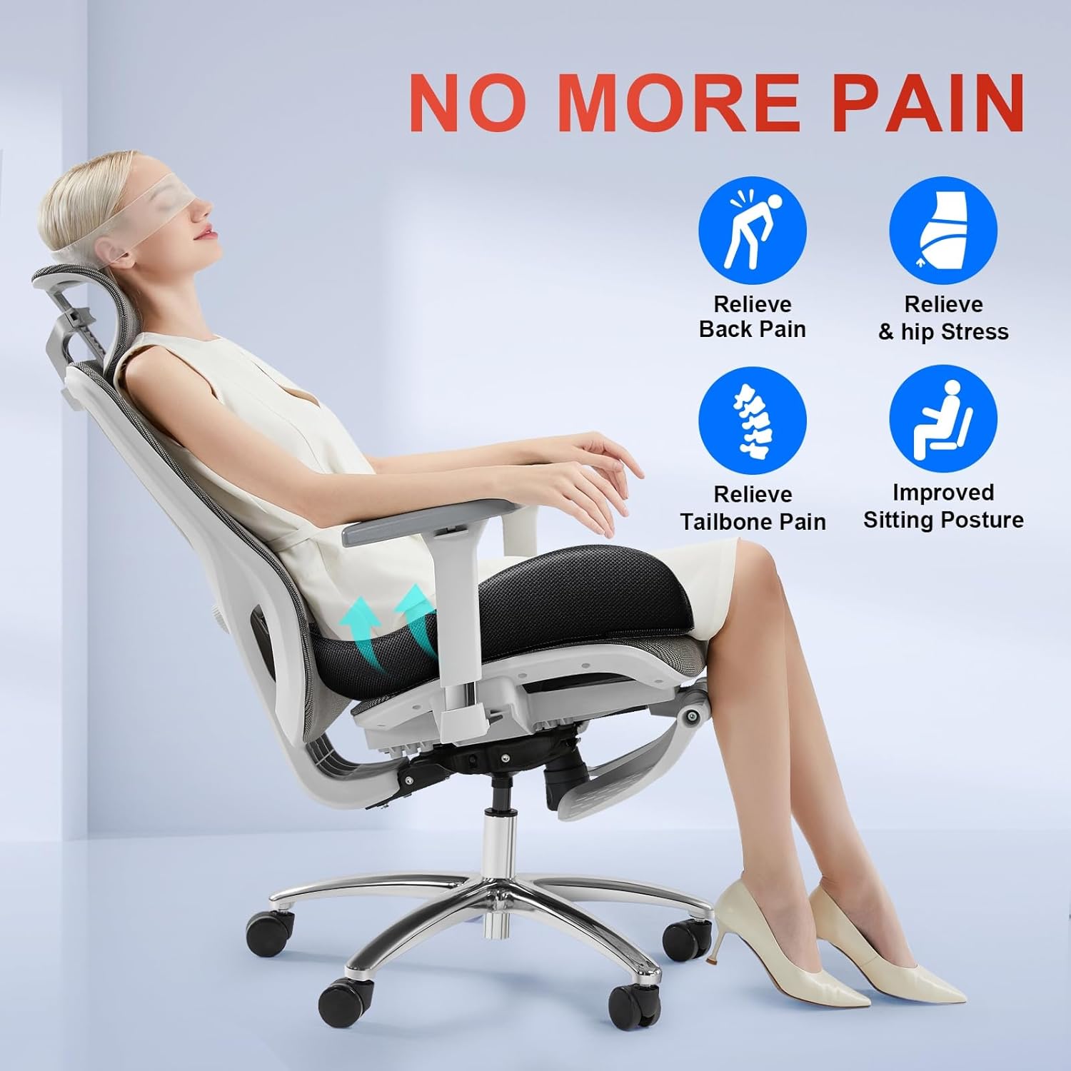 Ergonomic Memory Foam Seat Cushion