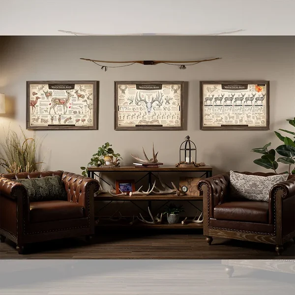 🦌"THE GROWTH AND MATURITY OF THE WHITE-TAILED BUCK"CANVAS PRINTS