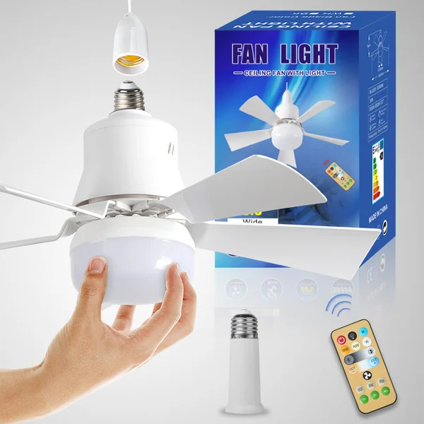 🔥Hot Sale 49% Off🔥 2-In-1 Portable Ceiling Fan & Light With Extender + Remote Control