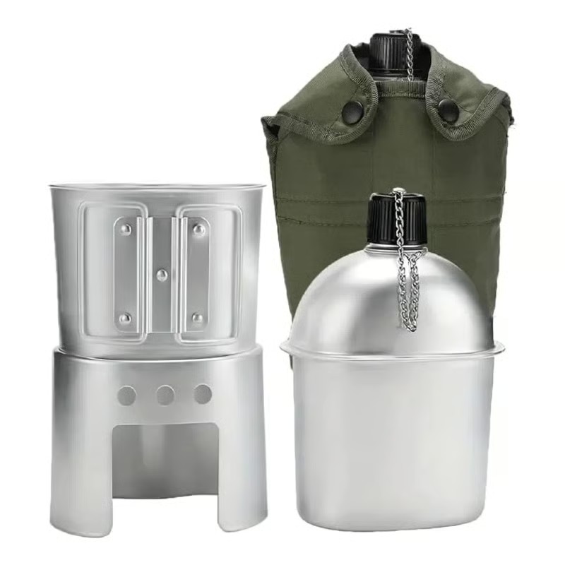 💖Spring Hot Sale 49% OFF💖Military Canteen Set of 4, Canteen Cup Stove Pouch Kit