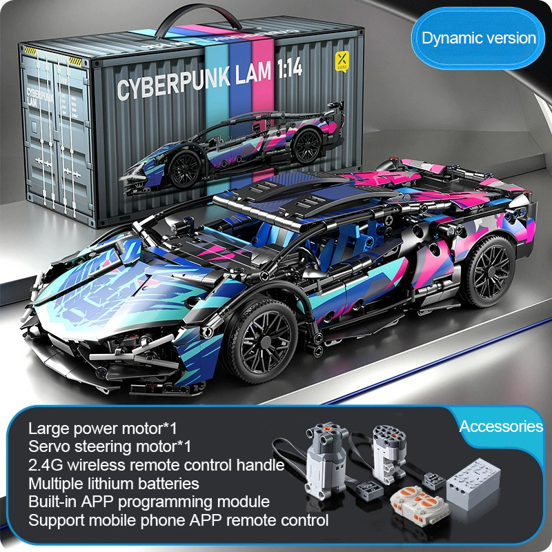 Cyberpunk Sport Car Building Block Sets – Future-Proof Your Creativity!