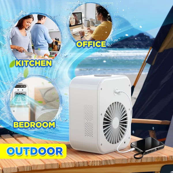 Portable AC with 2 Speeds & 2 Mist Modes
