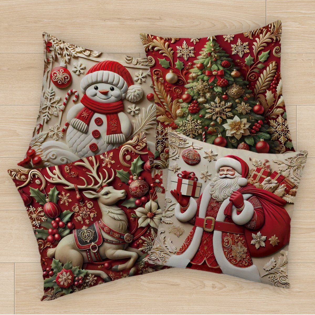 Luxury Christmas Themed Pillow Covers