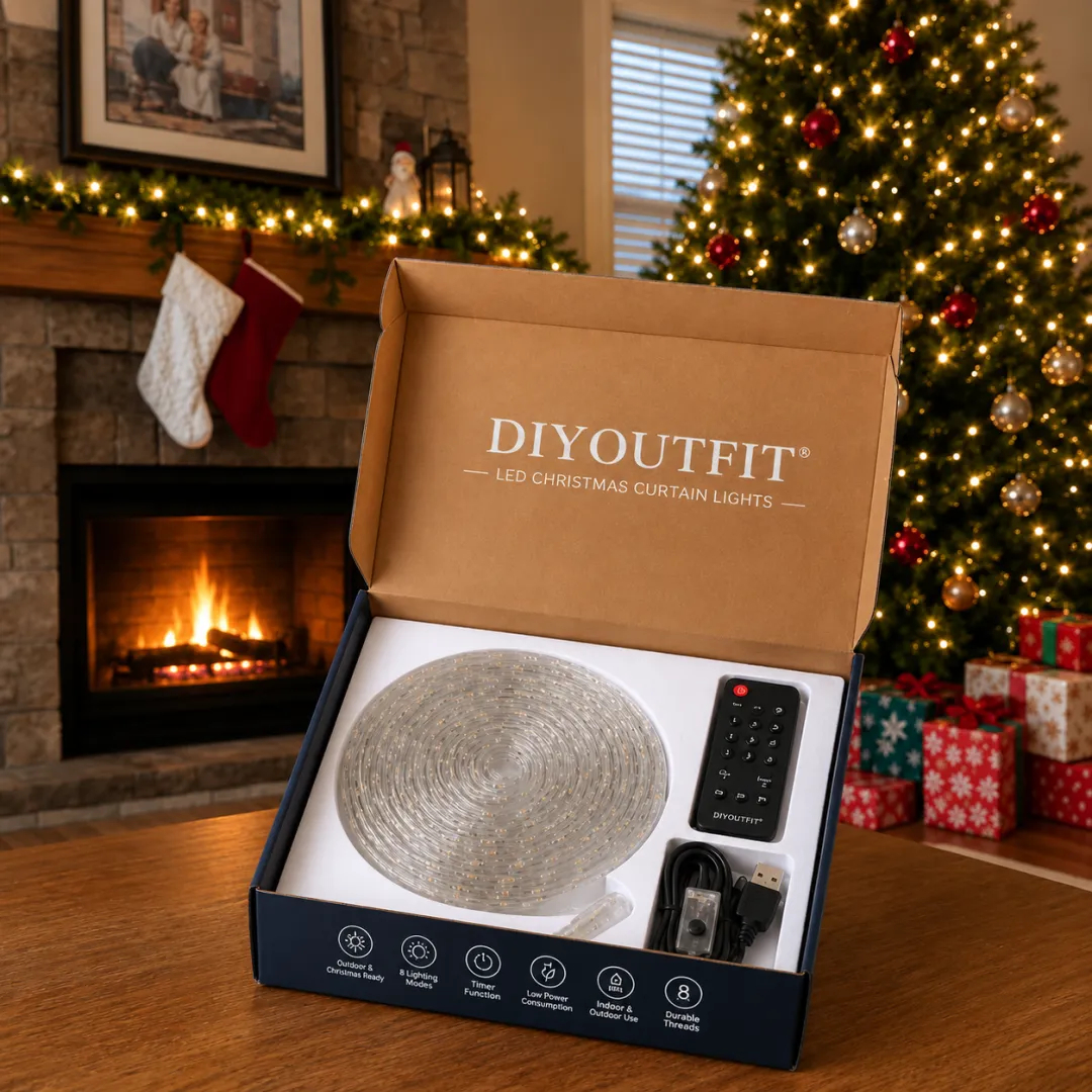 DIYoutfit Glow The Halls Programmable LED Pixel Curtain Lights 🎄 ✨