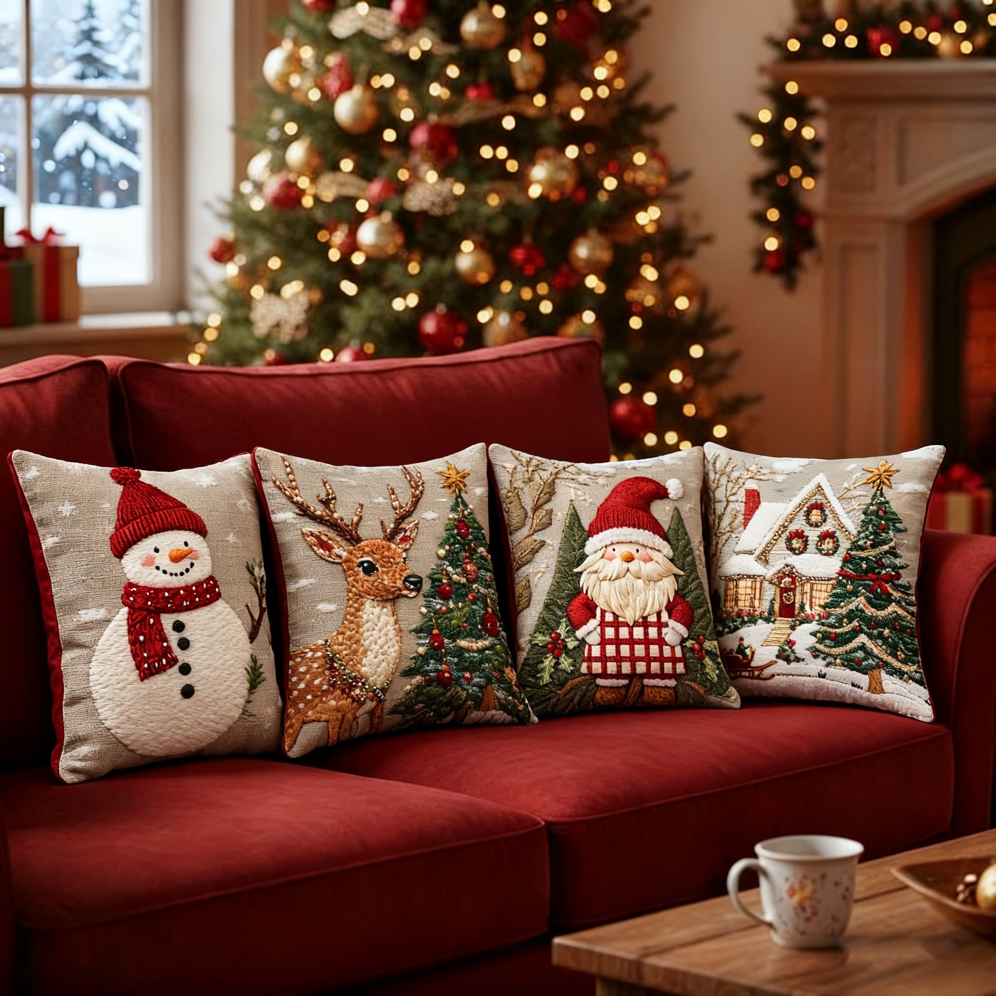 🏆 50K+ SOLD! 🎄 Luxury Christmas Style Pillow Cover