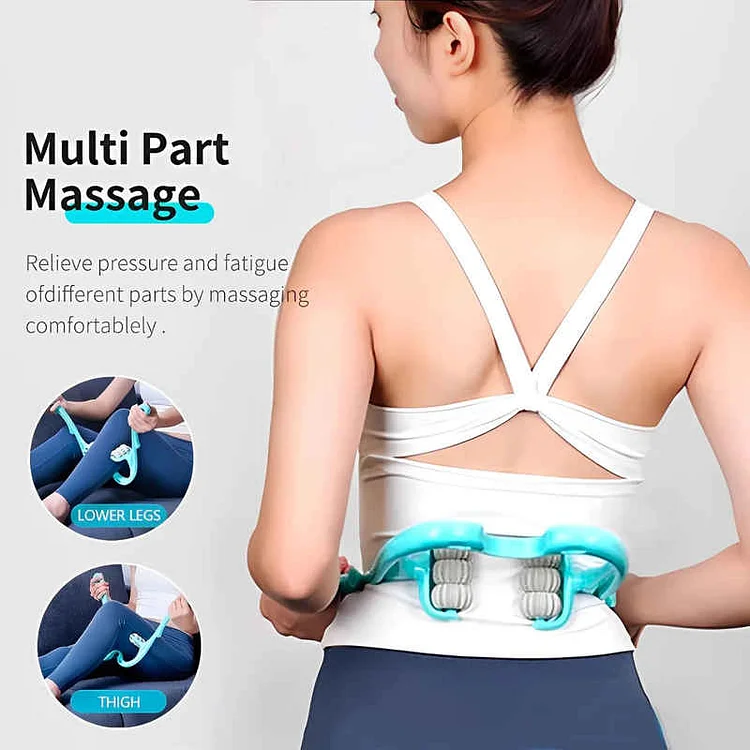 (🎁LAST DAY SALE - 50% OFF) Multifunctional Manual Six-wheel Neck Massager