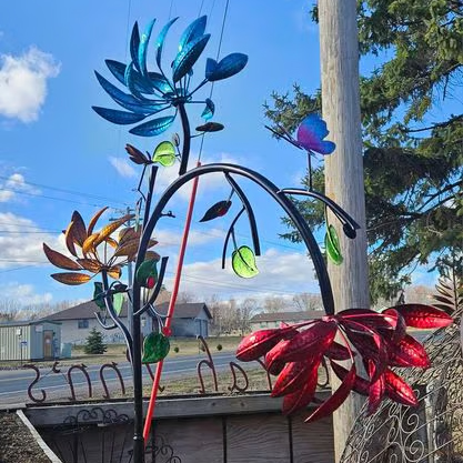 🔥Last Day 70% OFF - Beautiful Multi Colored Flowers Wind Spinner