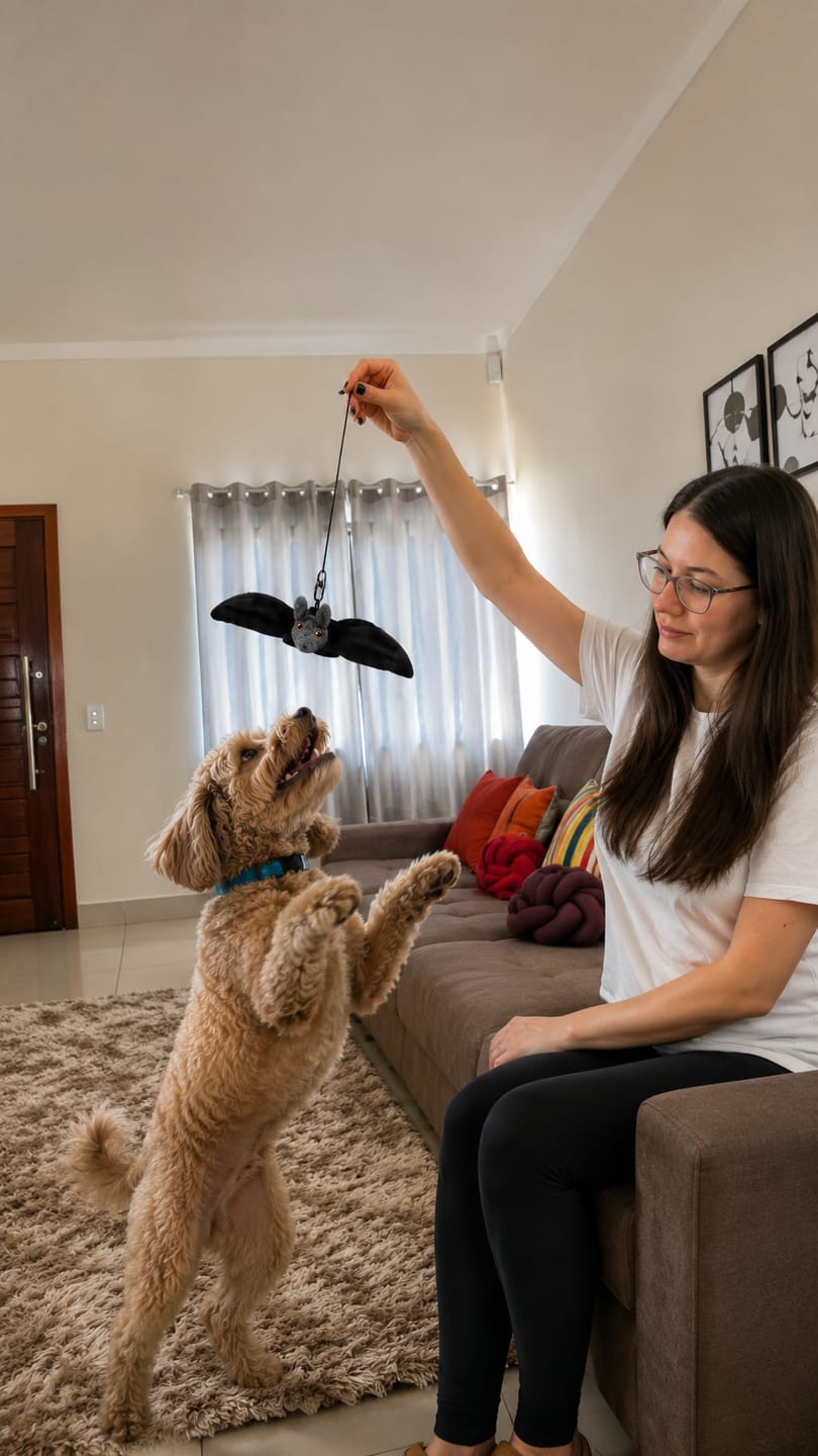 Customer photo review of WildWhisker&trade; Flying Bat Toy