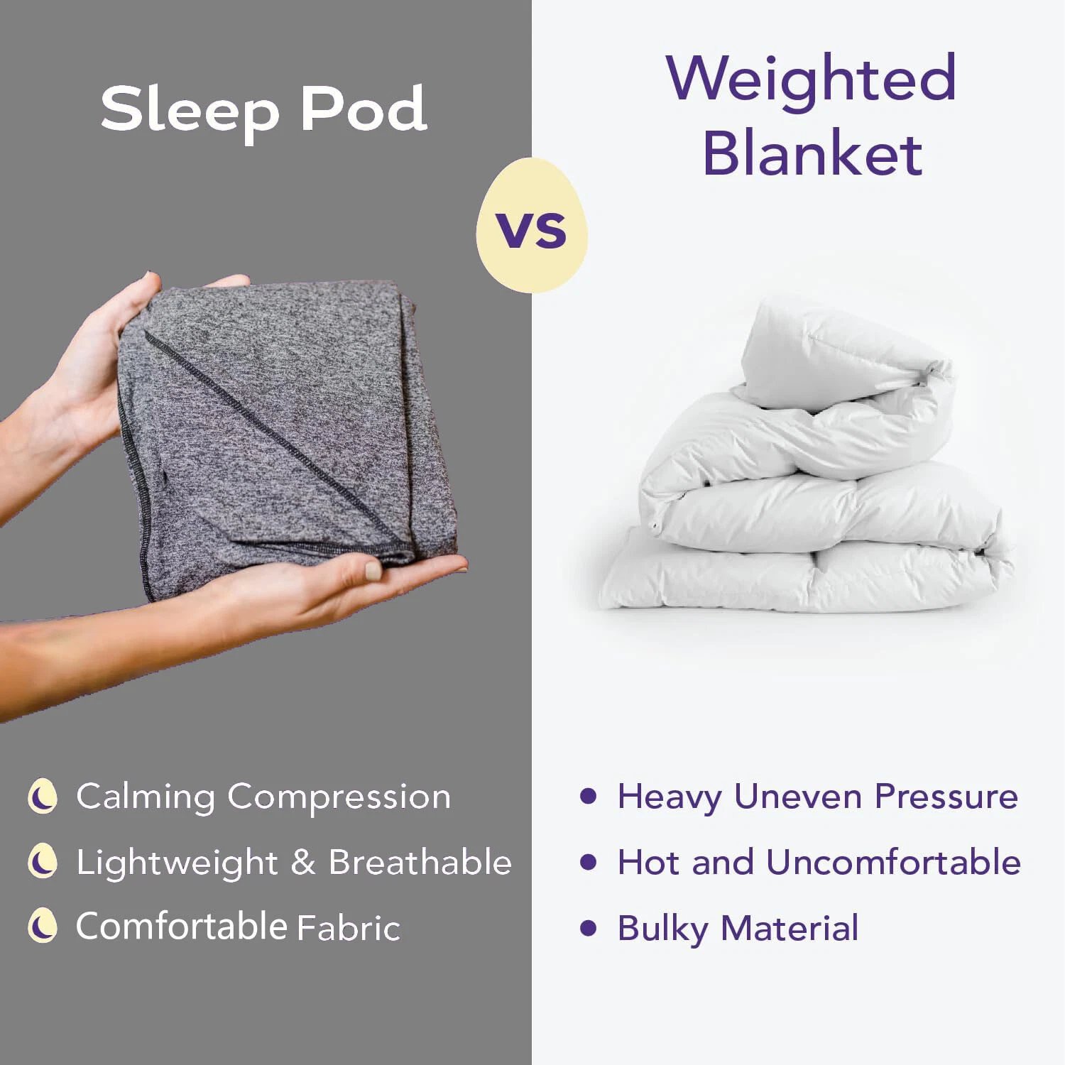 Light Pressure Sleeping Bag (like in mom's arms) - Relieves Sleep Disorders