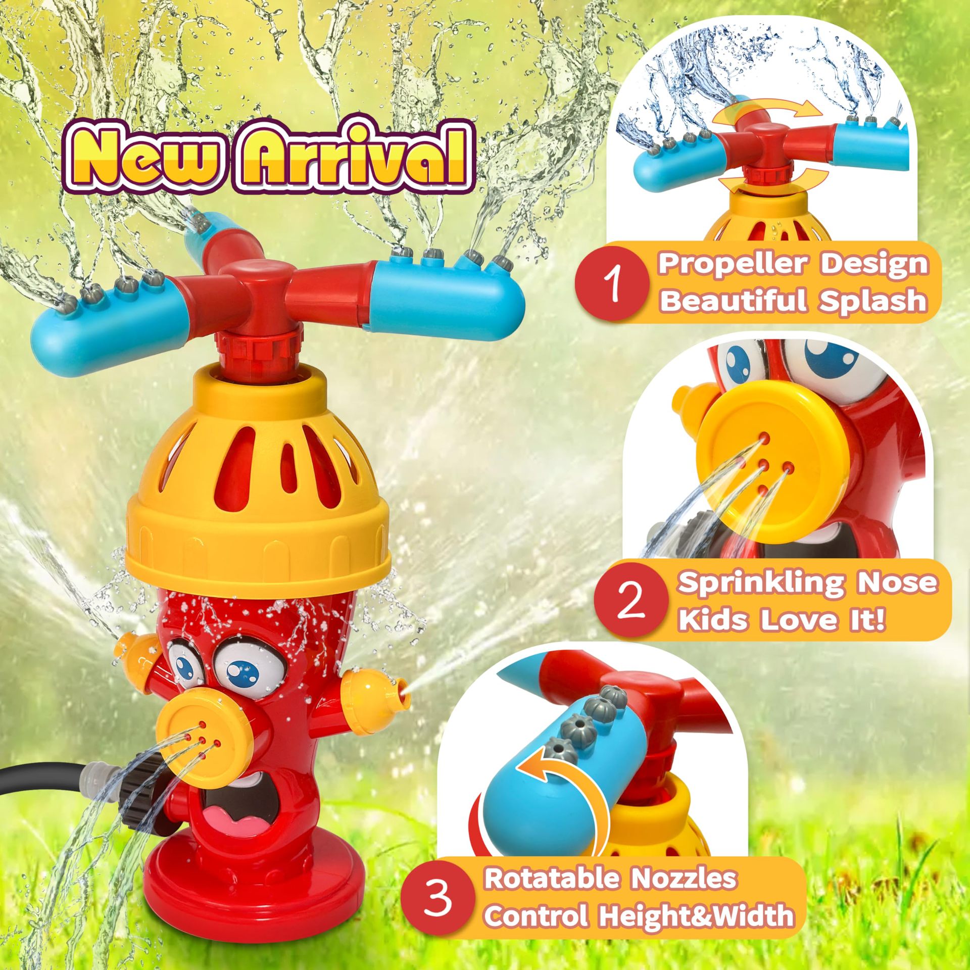 🔥Fire Hydrant Sprinkler Toy: Splash into Summer Fun for the Whole Family!