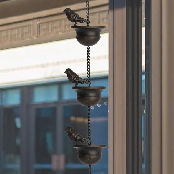🔥HOT SALE 49% OFF - Mobile Birds on Cups Rain Chain