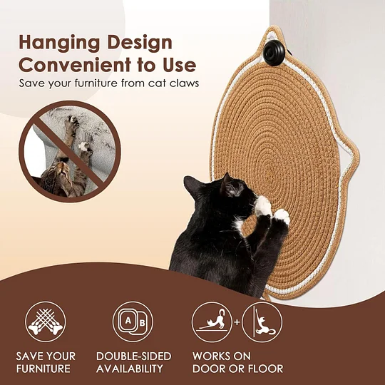 Braided Cotton Cord Cat Scratch Mat