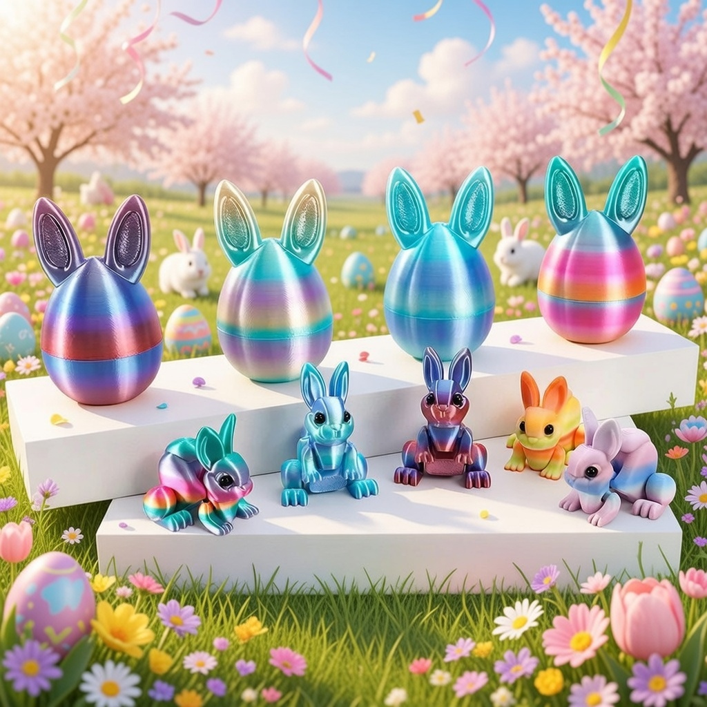 🐇Easter 3D Printing Mystery Rabbit Egg Fidget Toy🥚