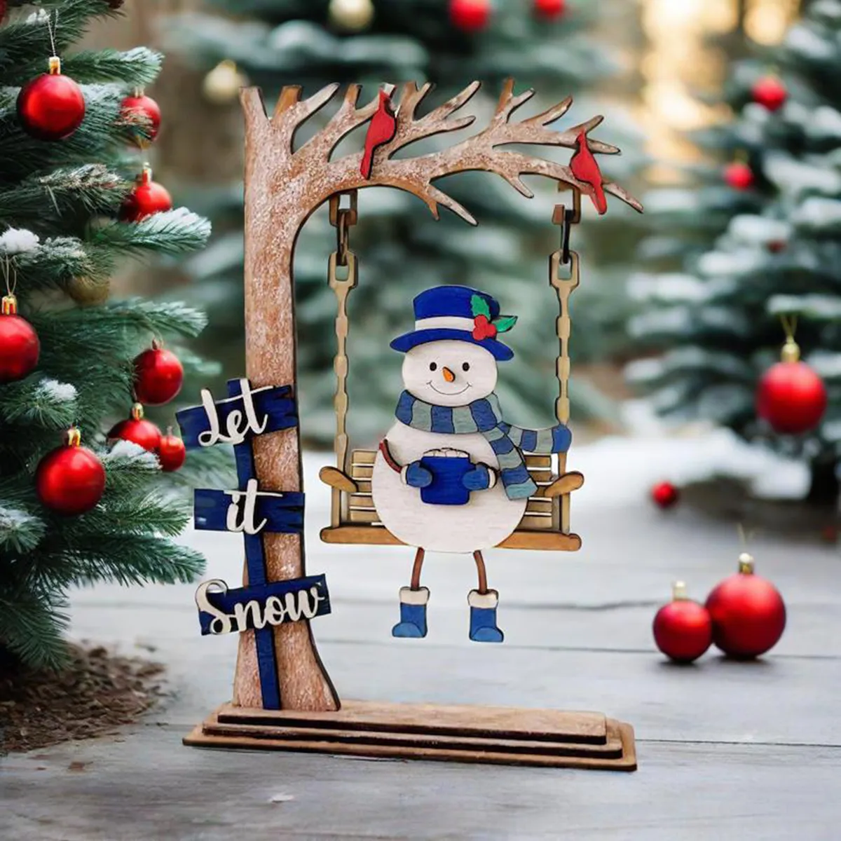🎄🎅Charming 3D Wooden Christmas Swinger Puzzle