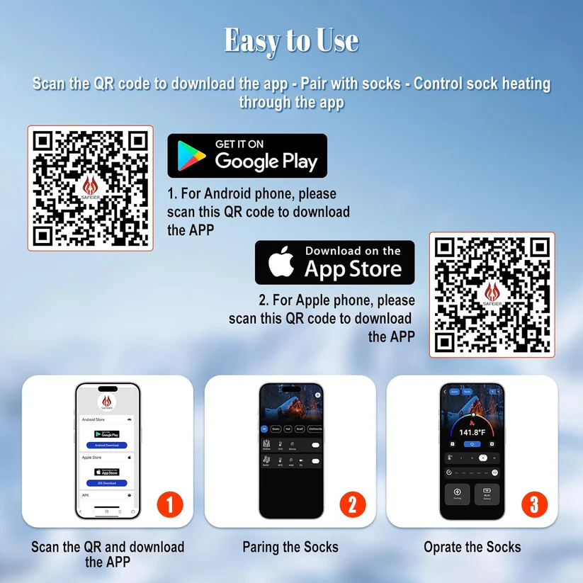 Heated Socks with APP Control