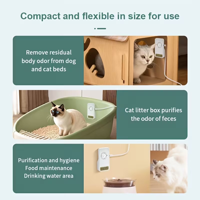 Smart Air Purifier Suitable for Pet Homes, Cat Litter Boxes, Dog Houses