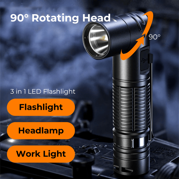 Swivel 500 Lumens Rechargeable Flashlight